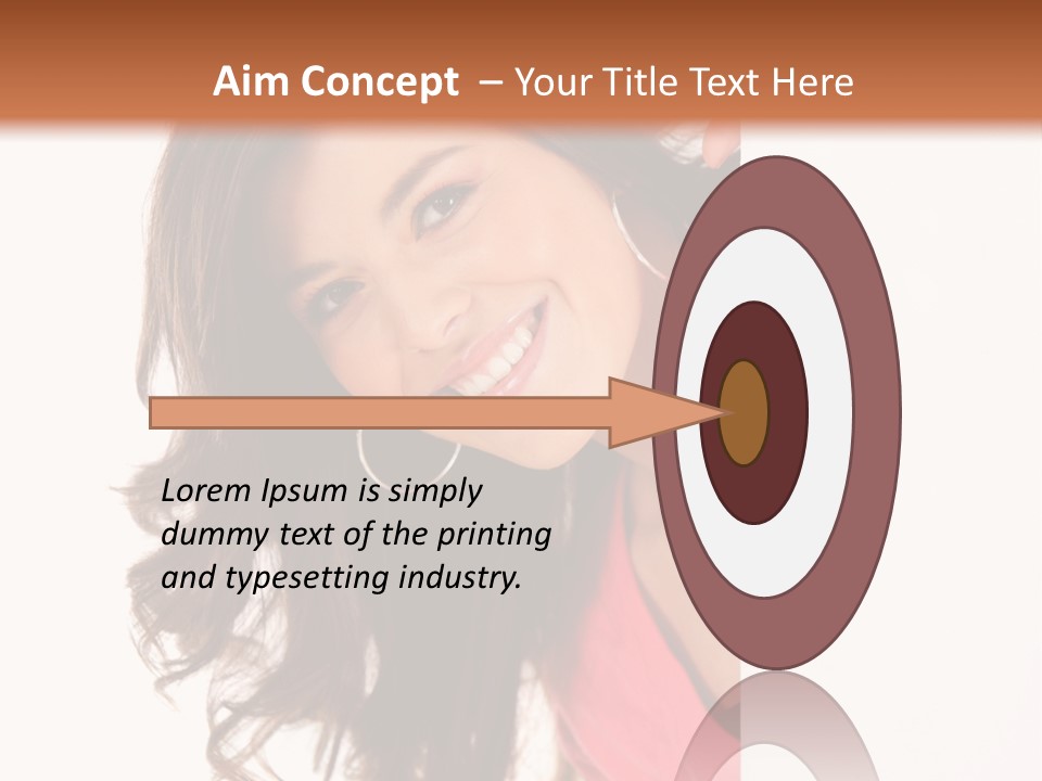 Woman Fun Head PowerPoint Template