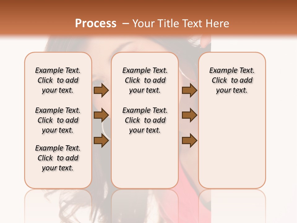 Woman Fun Head PowerPoint Template