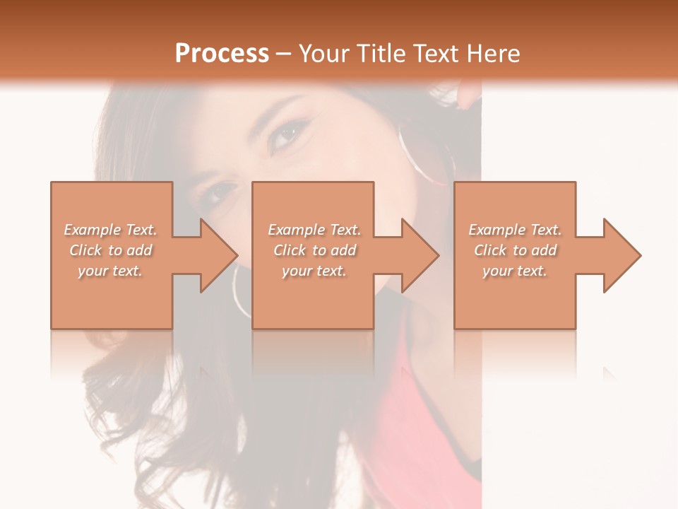 Woman Fun Head PowerPoint Template