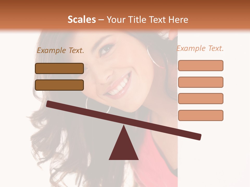 Woman Fun Head PowerPoint Template