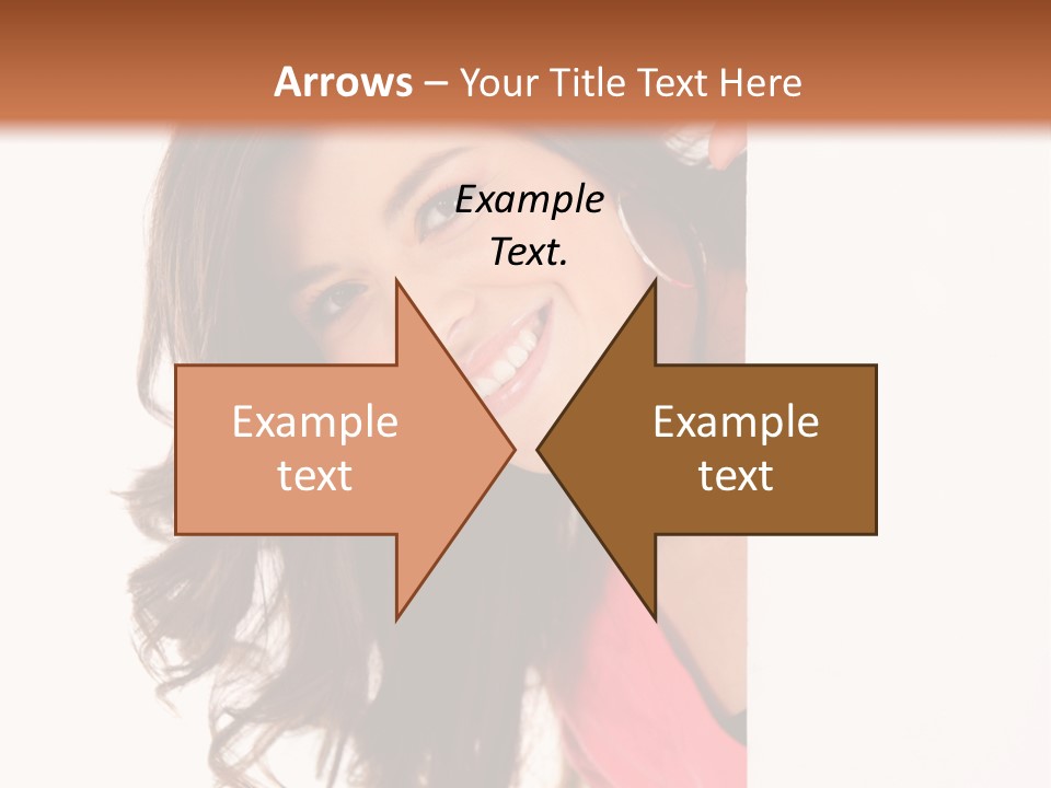 Woman Fun Head PowerPoint Template