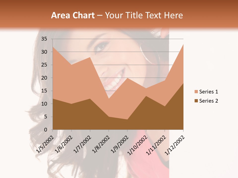 Woman Fun Head PowerPoint Template