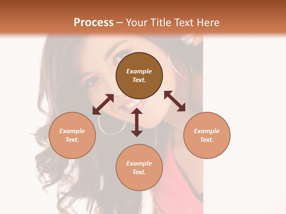 Woman Fun Head PowerPoint Template