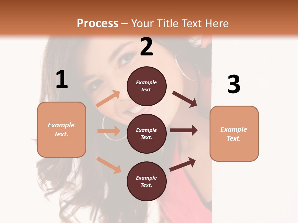 Woman Fun Head PowerPoint Template