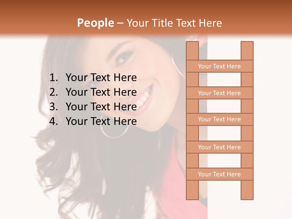 Woman Fun Head PowerPoint Template