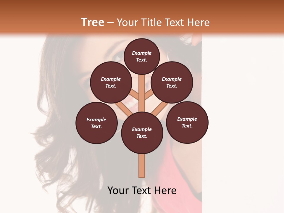 Woman Fun Head PowerPoint Template