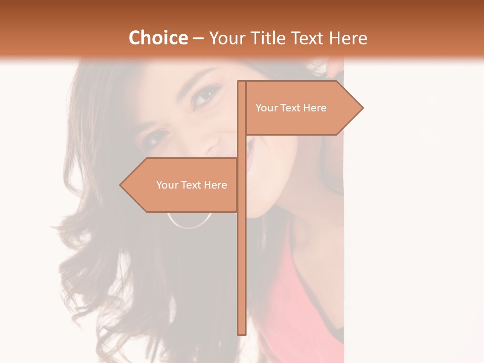 Woman Fun Head PowerPoint Template