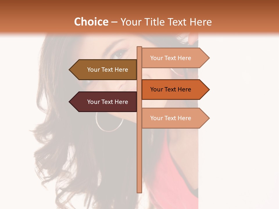 Woman Fun Head PowerPoint Template