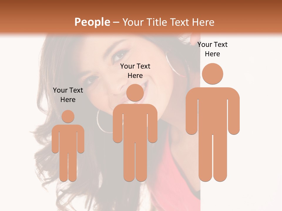 Woman Fun Head PowerPoint Template