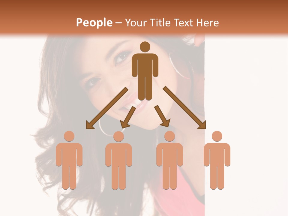 Woman Fun Head PowerPoint Template