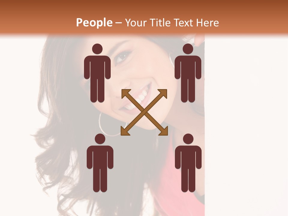 Woman Fun Head PowerPoint Template