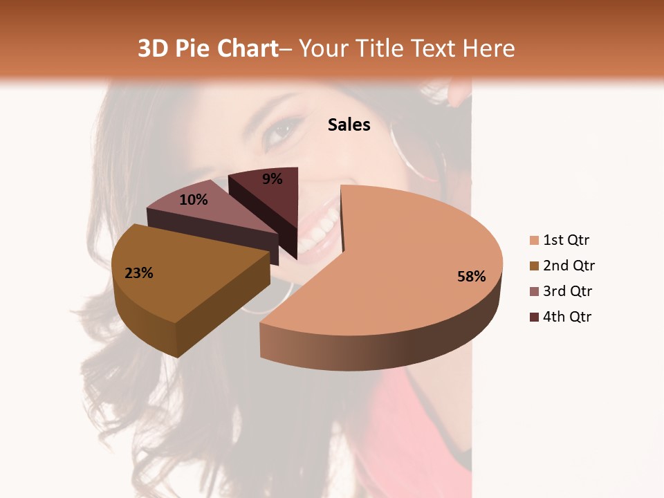 Woman Fun Head PowerPoint Template