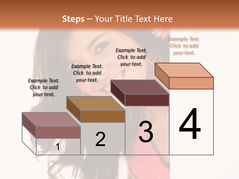 Woman Fun Head PowerPoint Template