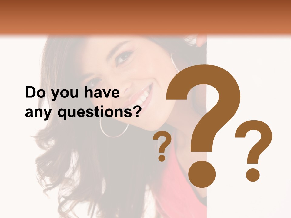 Woman Fun Head PowerPoint Template