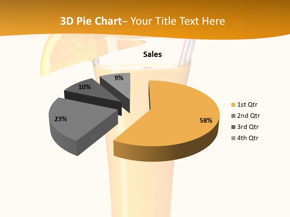 Half Dessert Slice PowerPoint Template