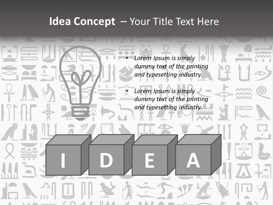 Letter Decoration Title PowerPoint Template