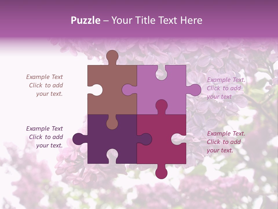 Branch Isolated Petal PowerPoint Template