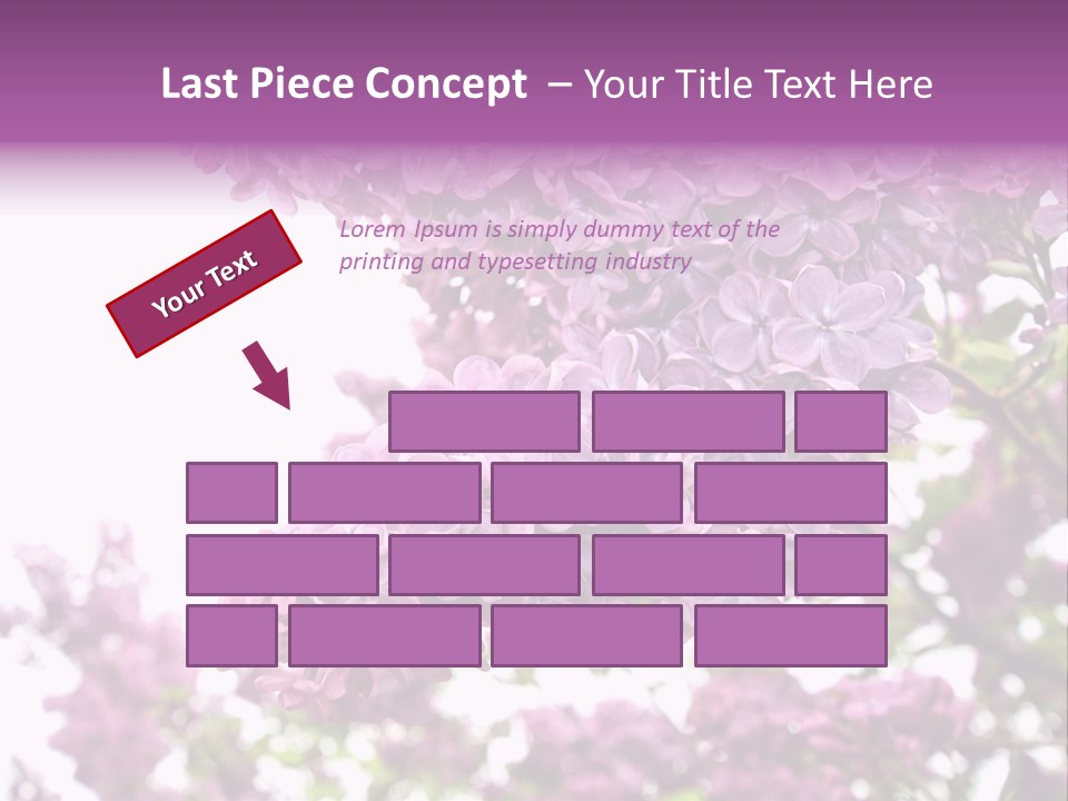 Branch Isolated Petal PowerPoint Template