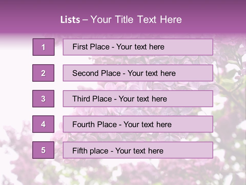 Branch Isolated Petal PowerPoint Template