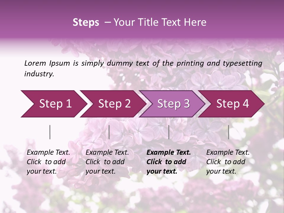 Branch Isolated Petal PowerPoint Template