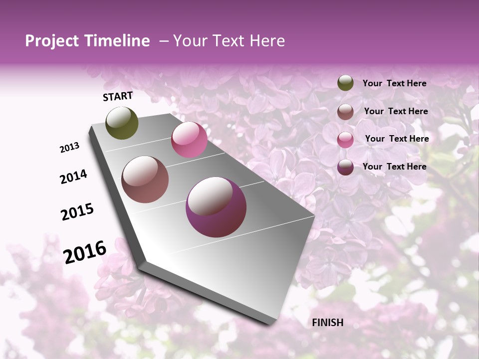 Branch Isolated Petal PowerPoint Template