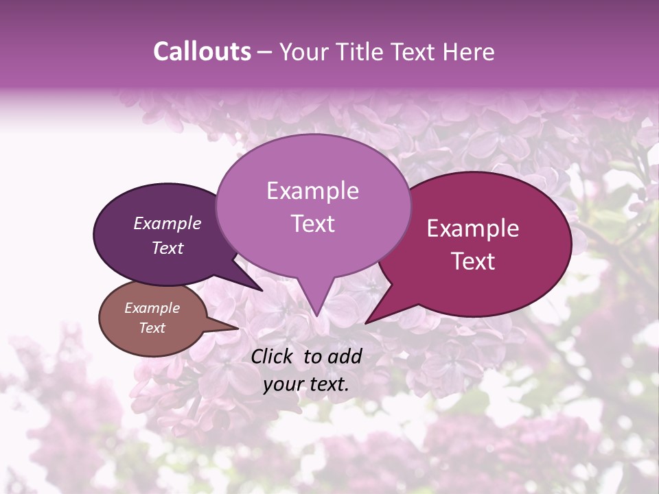 Branch Isolated Petal PowerPoint Template