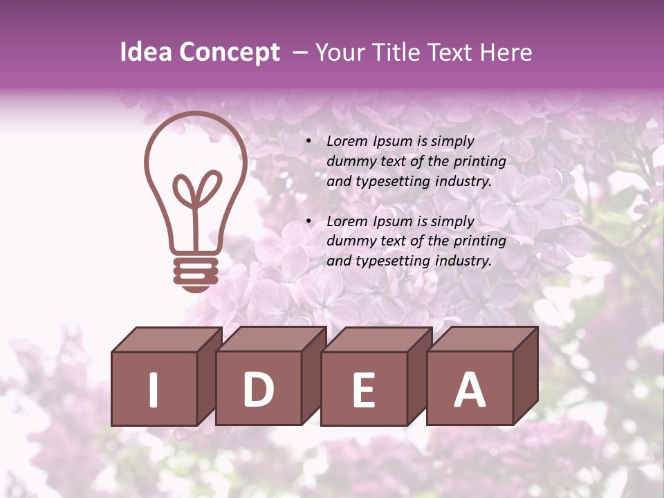 Branch Isolated Petal PowerPoint Template