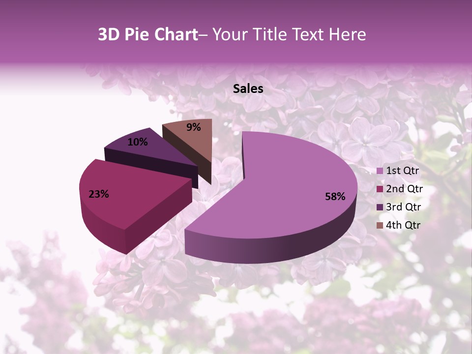 Branch Isolated Petal PowerPoint Template