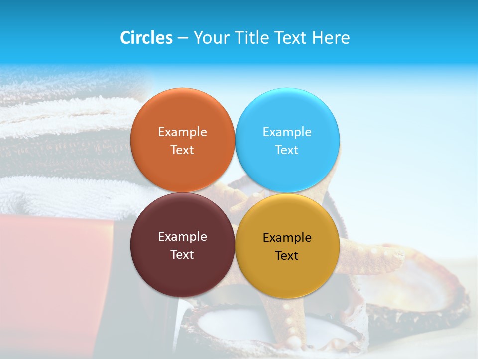 Beauty Blue Star PowerPoint Template