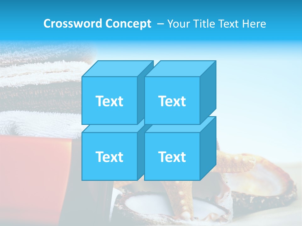 Beauty Blue Star PowerPoint Template
