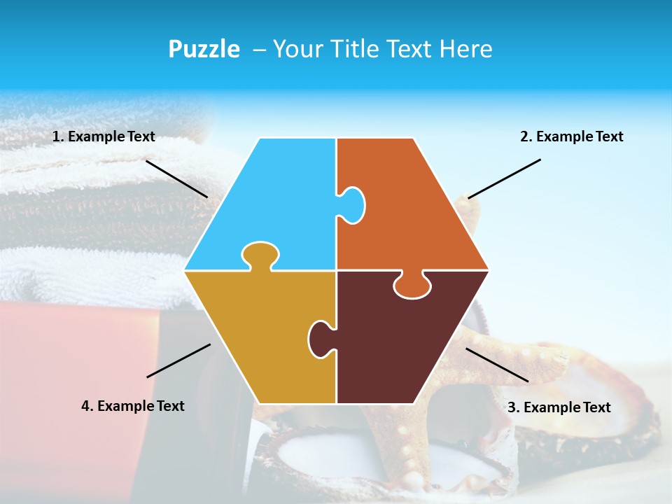 Beauty Blue Star PowerPoint Template