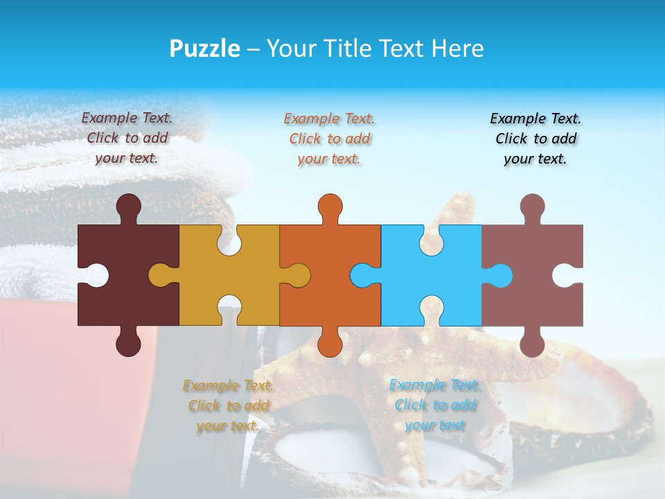 Beauty Blue Star PowerPoint Template