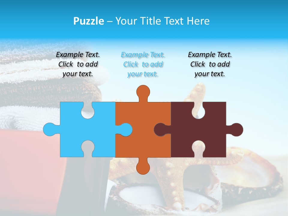 Beauty Blue Star PowerPoint Template