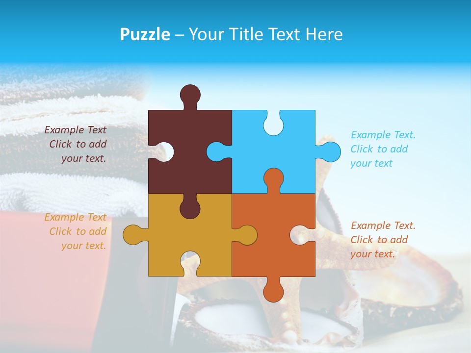 Beauty Blue Star PowerPoint Template