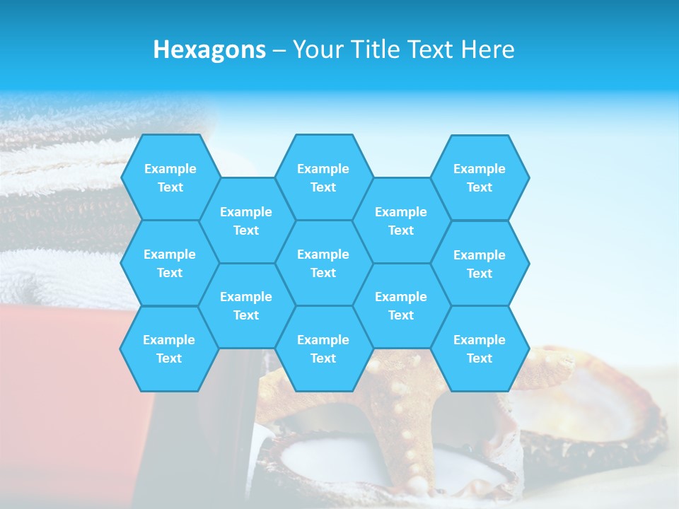 Beauty Blue Star PowerPoint Template