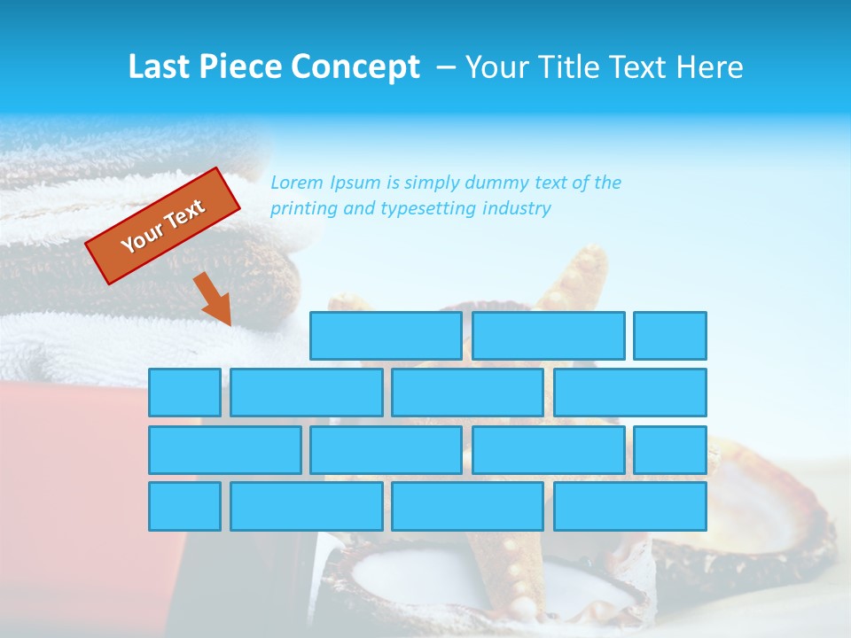 Beauty Blue Star PowerPoint Template