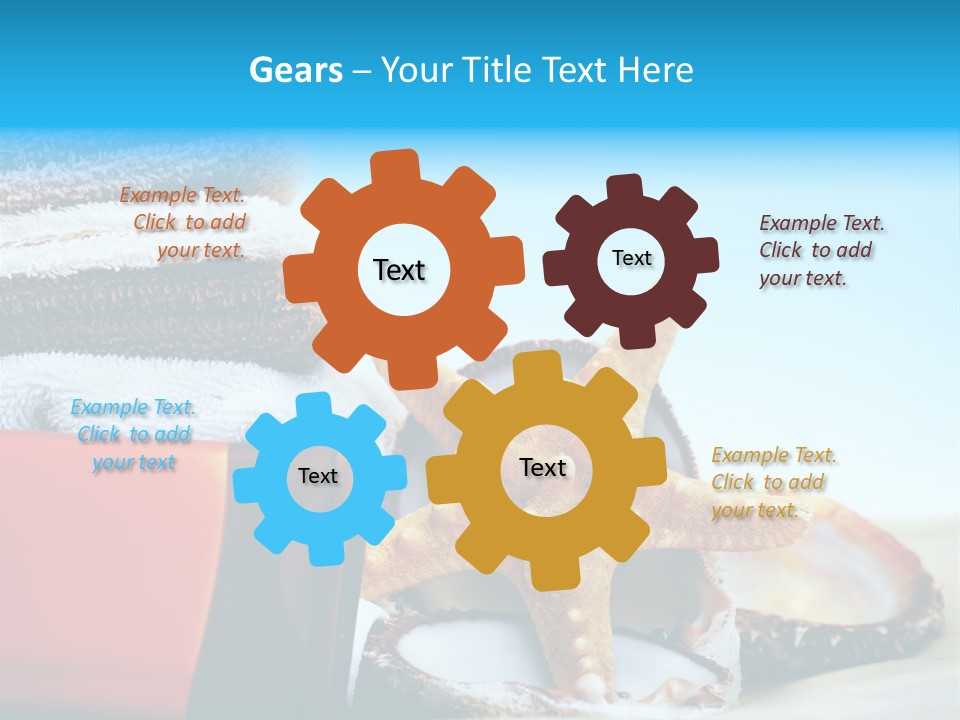 Beauty Blue Star PowerPoint Template