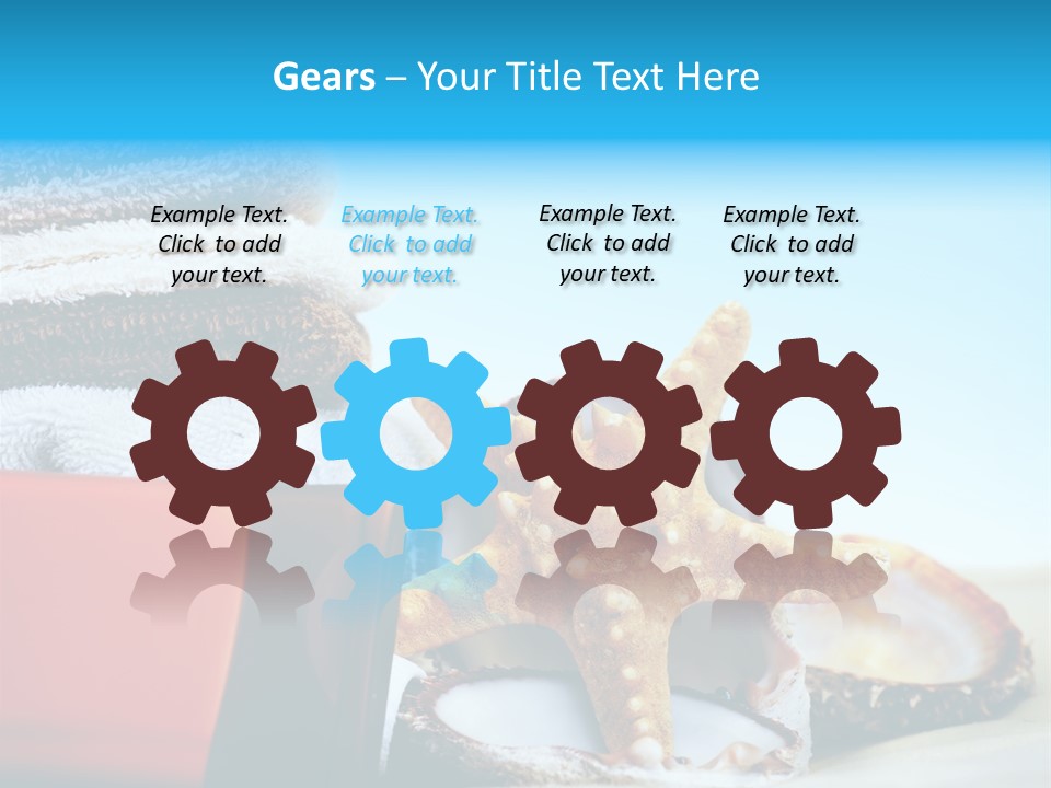 Beauty Blue Star PowerPoint Template