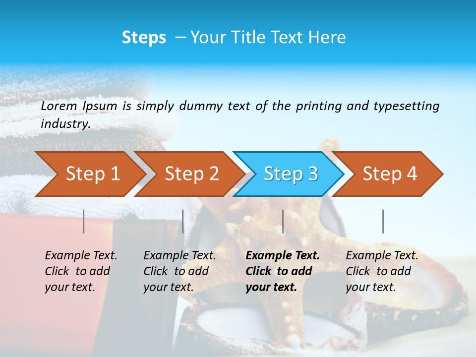 Beauty Blue Star PowerPoint Template