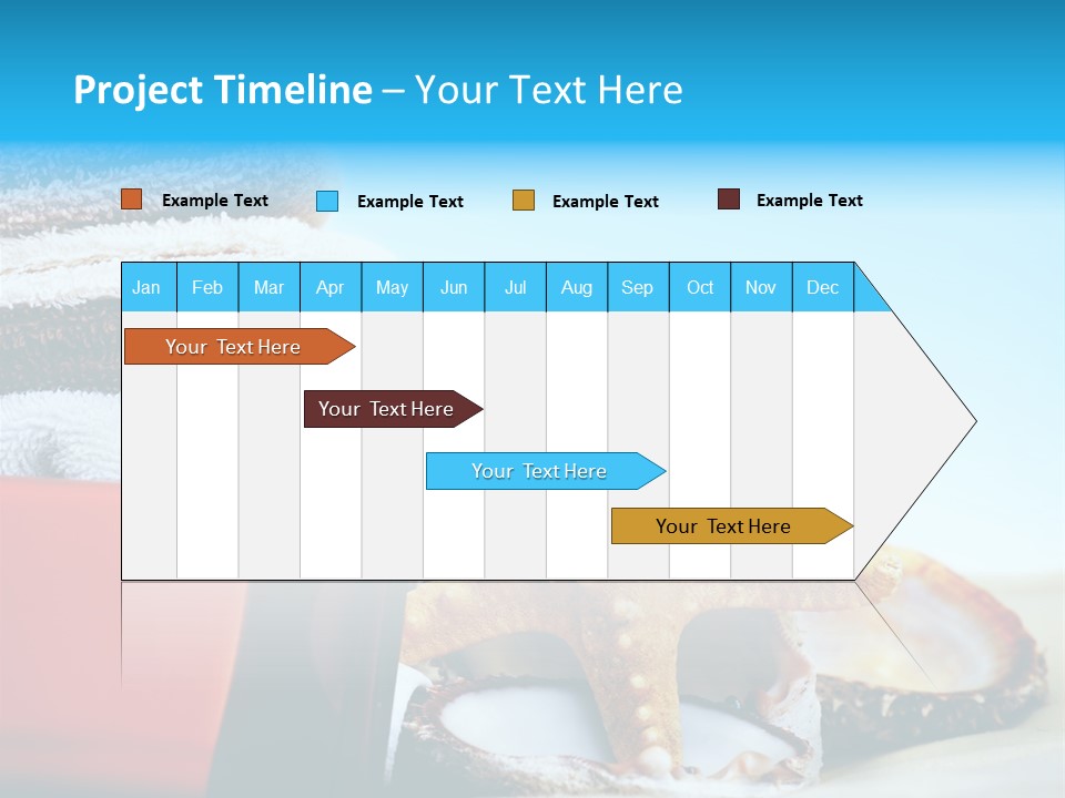 Beauty Blue Star PowerPoint Template