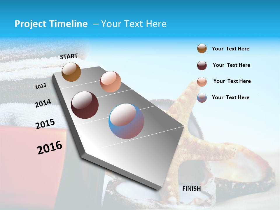 Beauty Blue Star PowerPoint Template