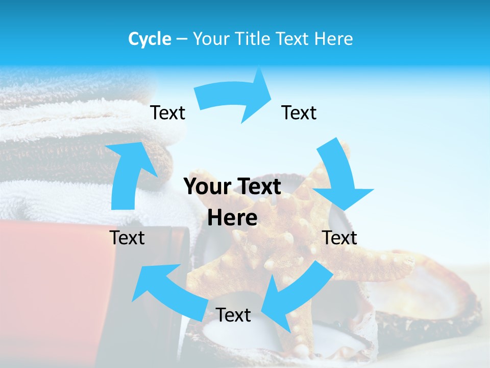 Beauty Blue Star PowerPoint Template