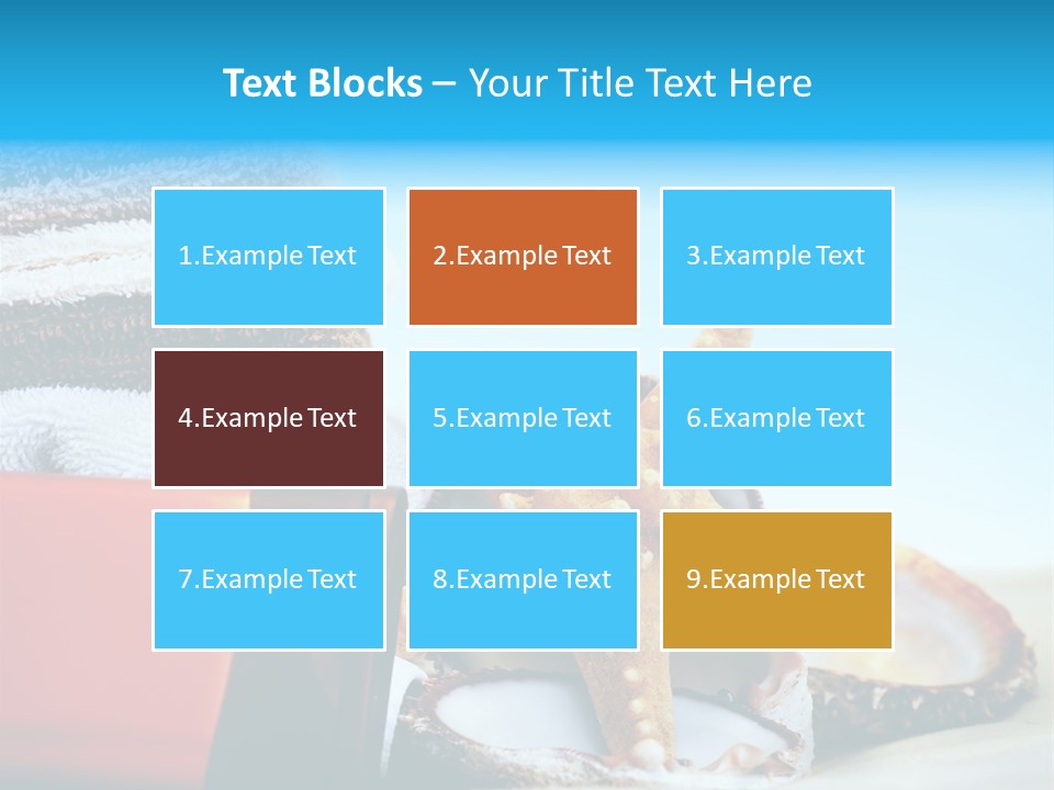 Beauty Blue Star PowerPoint Template