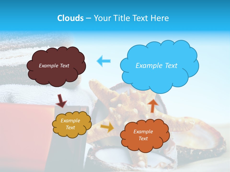 Beauty Blue Star PowerPoint Template