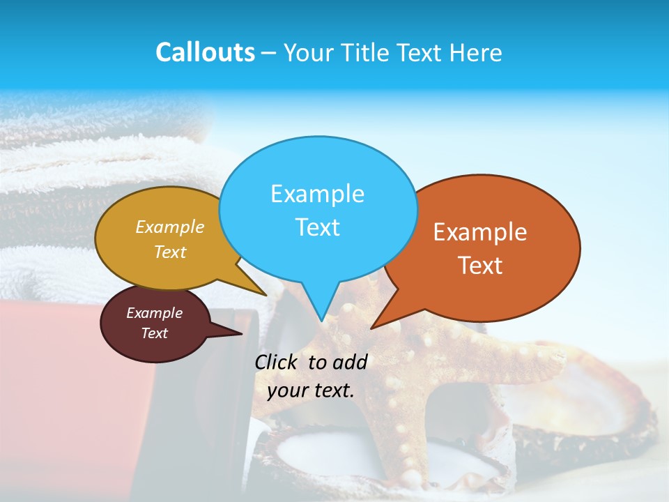 Beauty Blue Star PowerPoint Template