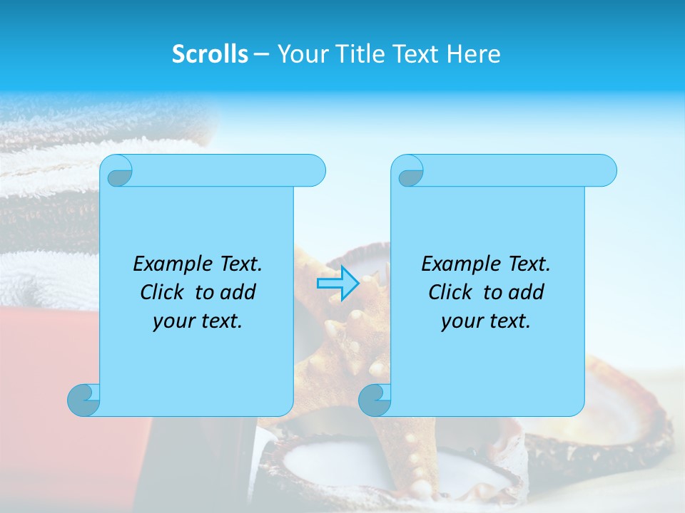 Beauty Blue Star PowerPoint Template