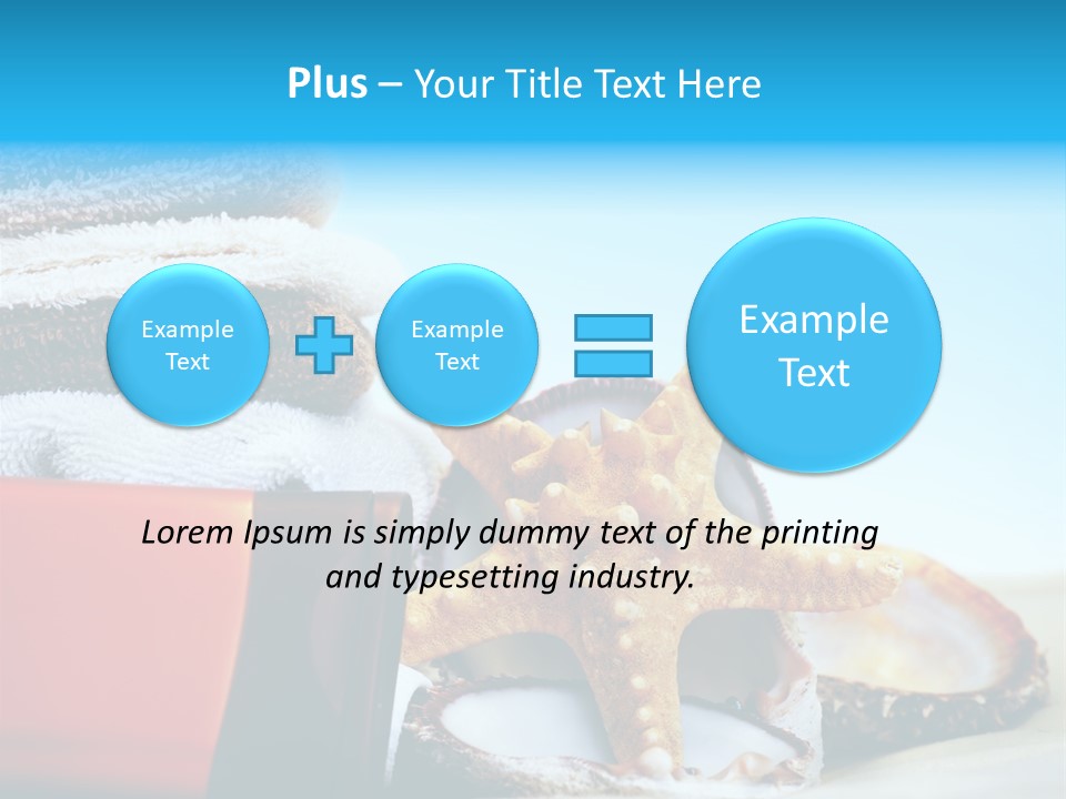 Beauty Blue Star PowerPoint Template