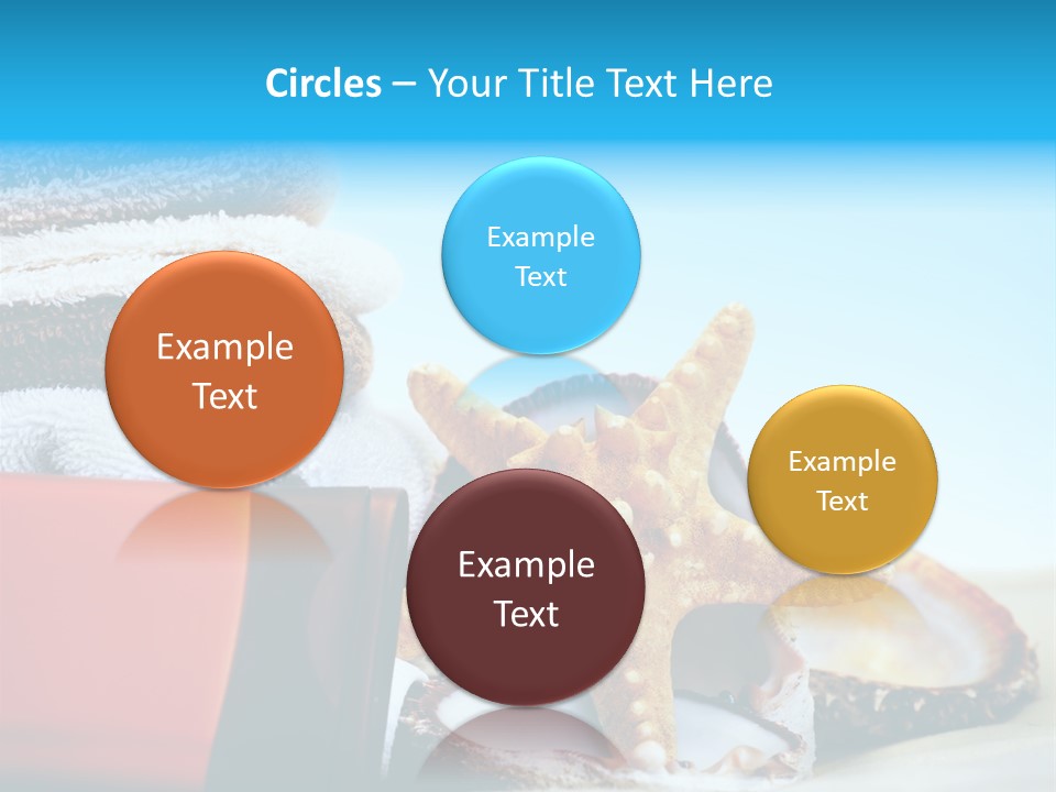 Beauty Blue Star PowerPoint Template