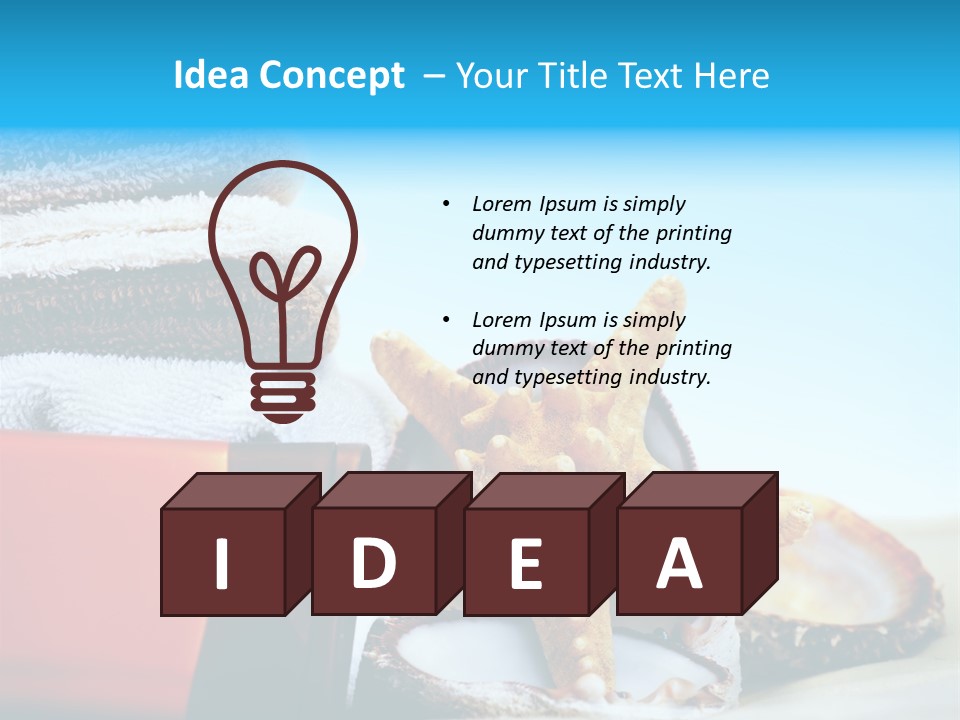 Beauty Blue Star PowerPoint Template