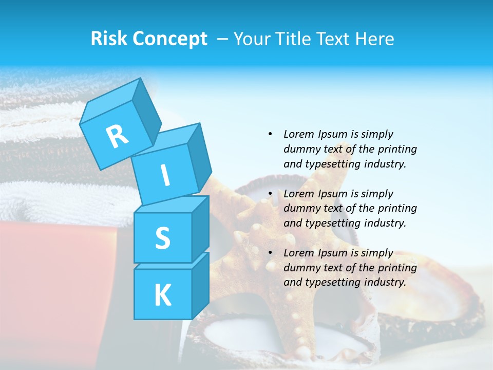 Beauty Blue Star PowerPoint Template